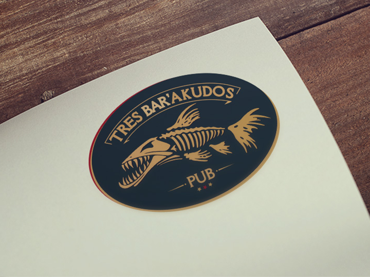 7natos Logotipų Kurimas Tres Barakudos Pub 7 Natos