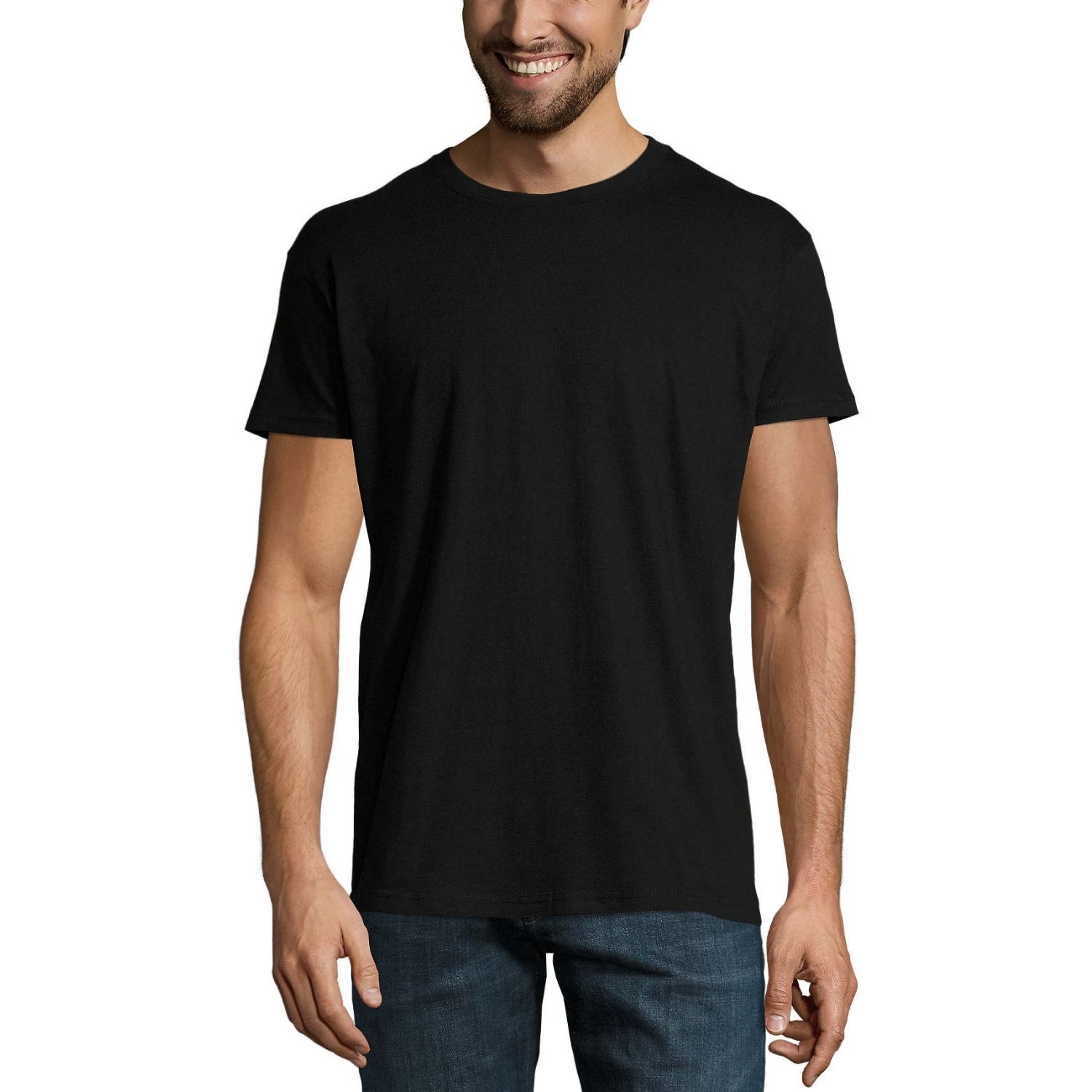 Marskineliai-Sols-Regent-Juoda.jpg Juodos spalvos, trumpomis rankovėmis, universalūs marškinėliai Sols Regent su logotipu ar norima spauda