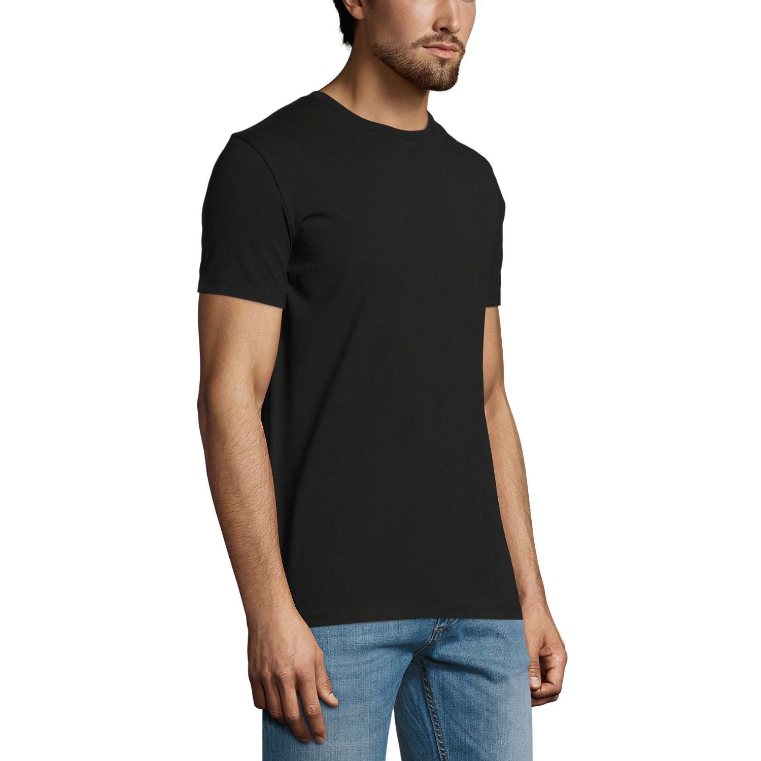 Vyriski-marskineliai-Sols-Millenium-Men-Juoda-2.jpg Juodos spalvos, trumpomis rankovėmis vyriški marškinėliai Sols Millenium Men su logotipu ar norima spauda