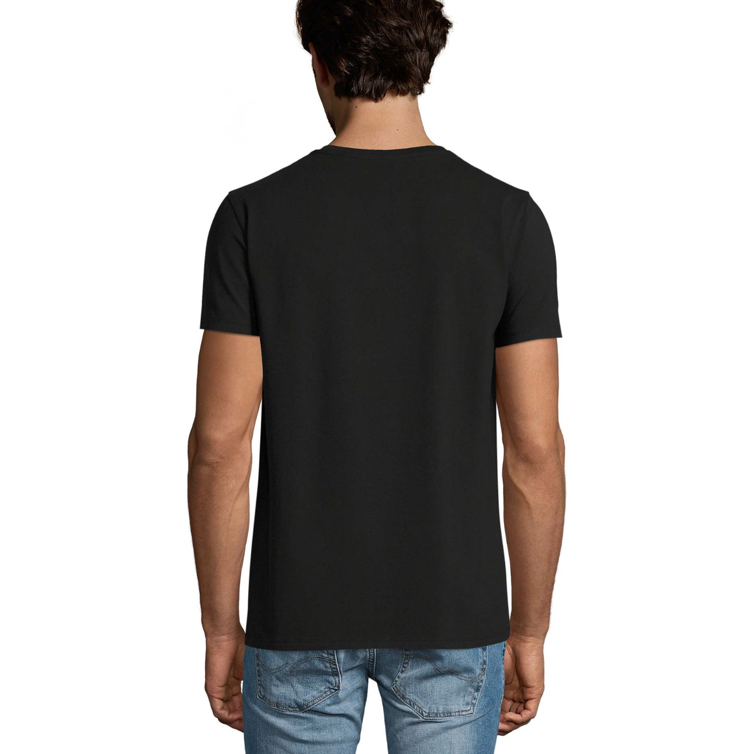 Vyriski-marskineliai-Sols-Millenium-Men-Juoda-3.jpg Juodos spalvos, trumpomis rankovėmis vyriški marškinėliai Sols Millenium Men su logotipu ar norima spauda