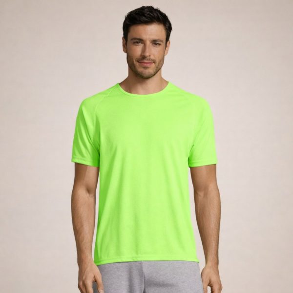 Vyriški marškinėliai Sols Sporty Men neoninės žalios spalvos.
