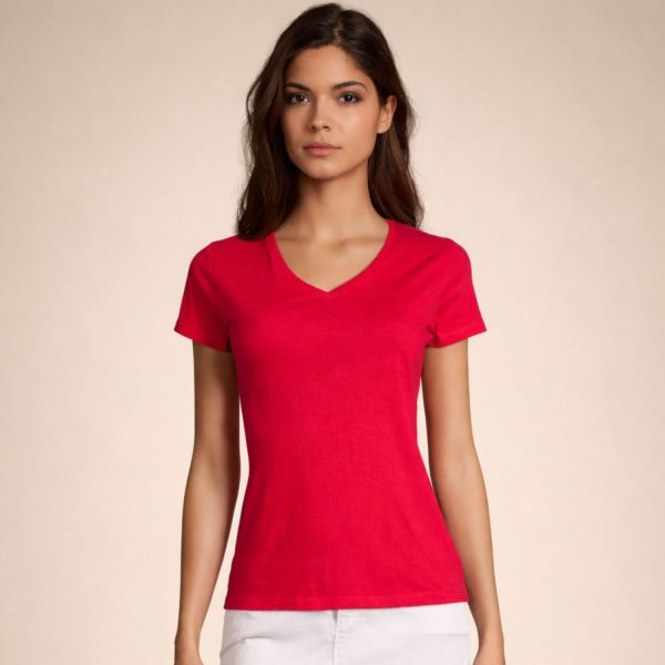 Moteriški marškinėliai Sols Imperial V Women raudonos spalvos.