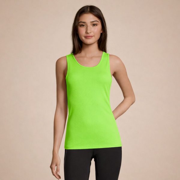 Sportiniai marškinėliai moterims Sols Sporty TT women neoninės žalios spalvos.