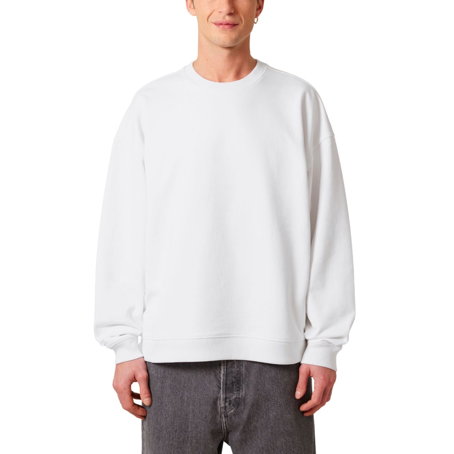 Dzemperis-Stanley-Stella-Radder-2.0-Balta.jpg Baltos spalvos universalus džemperis Radder 2.0 su norima spauda