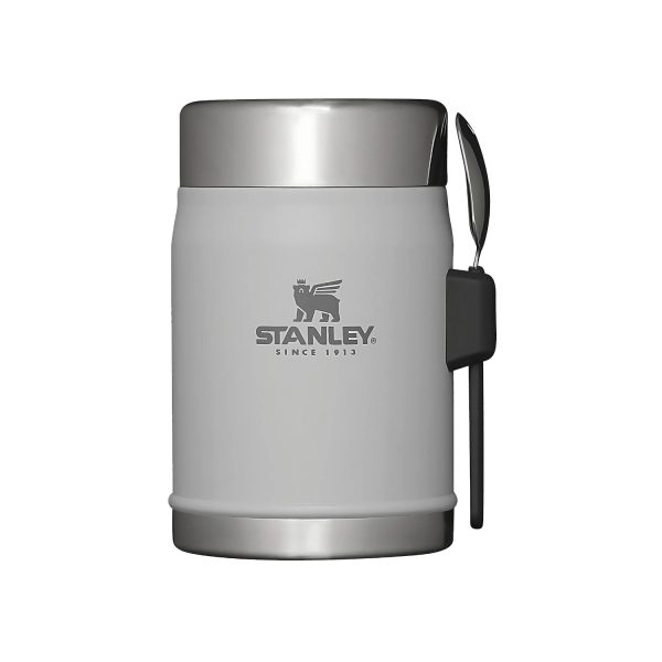 Maisto termosas Sharm 400 ml su šaukštu pelenų spalvos.