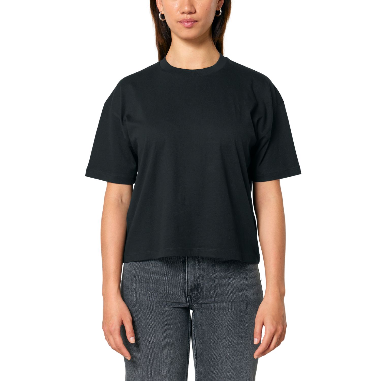 Juodos spalvos marškinėliai moterims Stella Nova