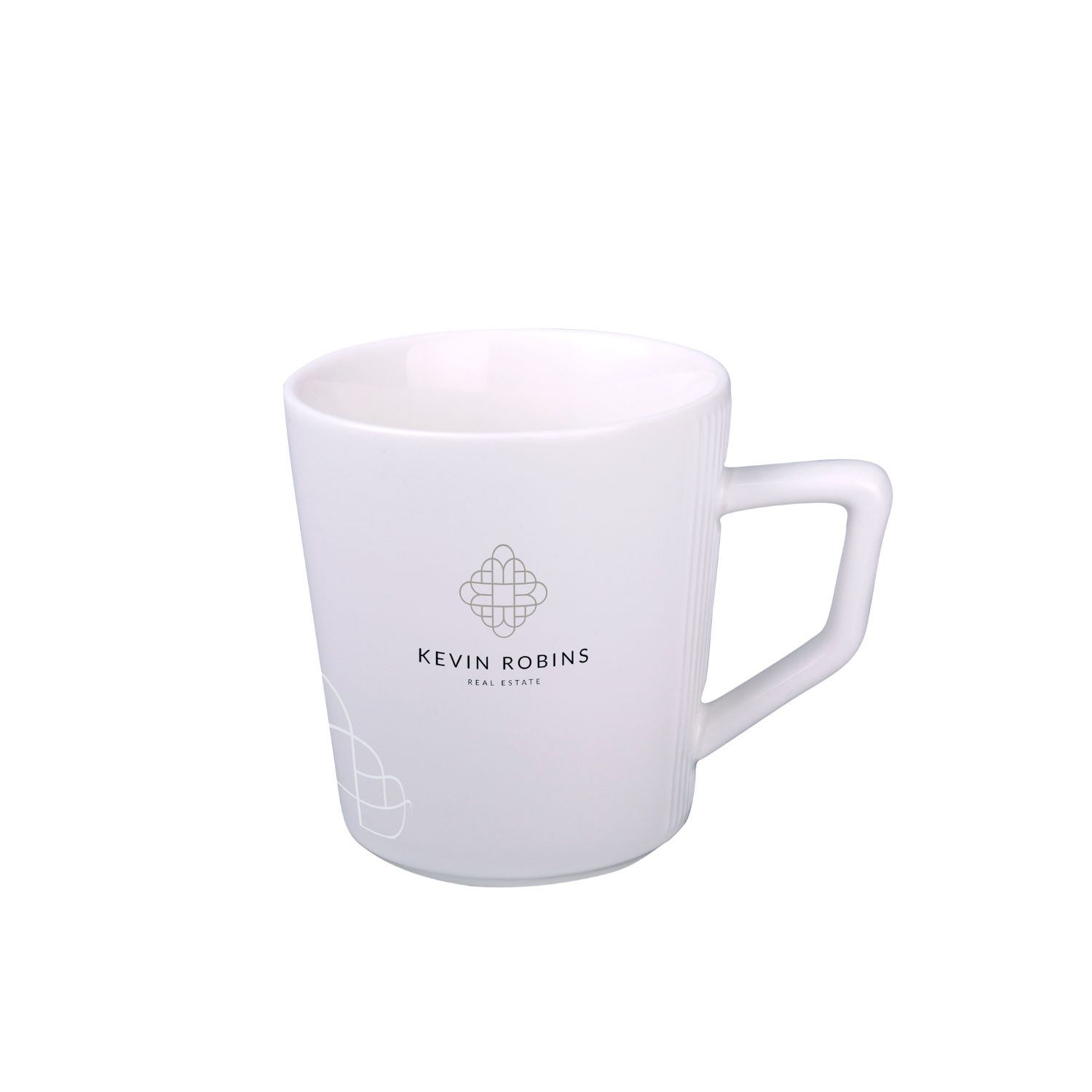 Porceliano puodelis Groove 280 ml su logotipo spauda.