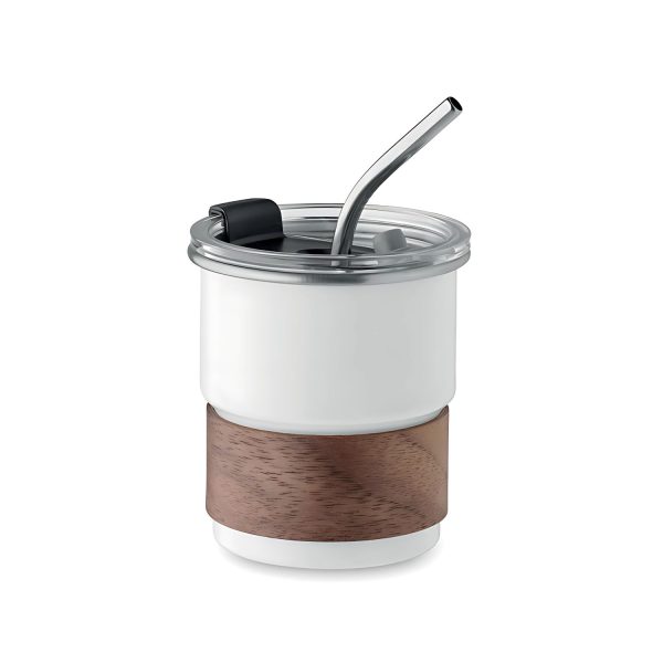 Nerūdijančio plieno Puodelis su šiaudeliu Mate 260 ml
