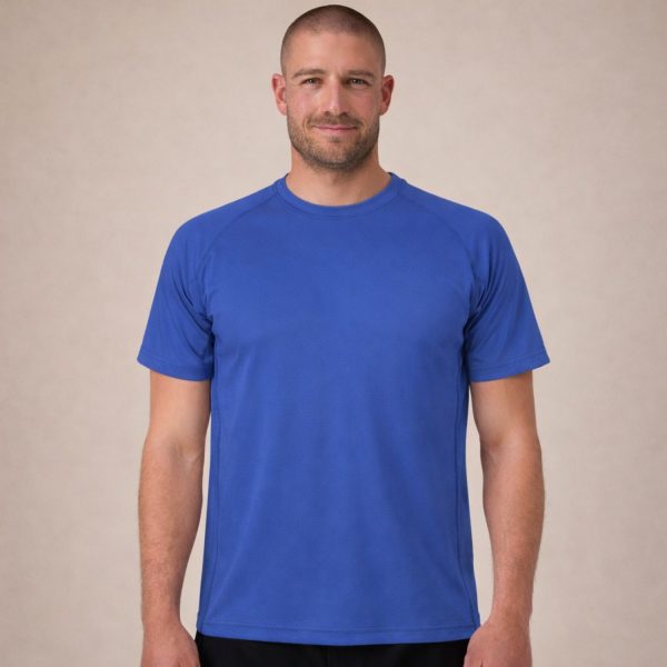 Sportiniai marškinėliai vyrams Roly Montecarlo royal mėlynos spalvos.