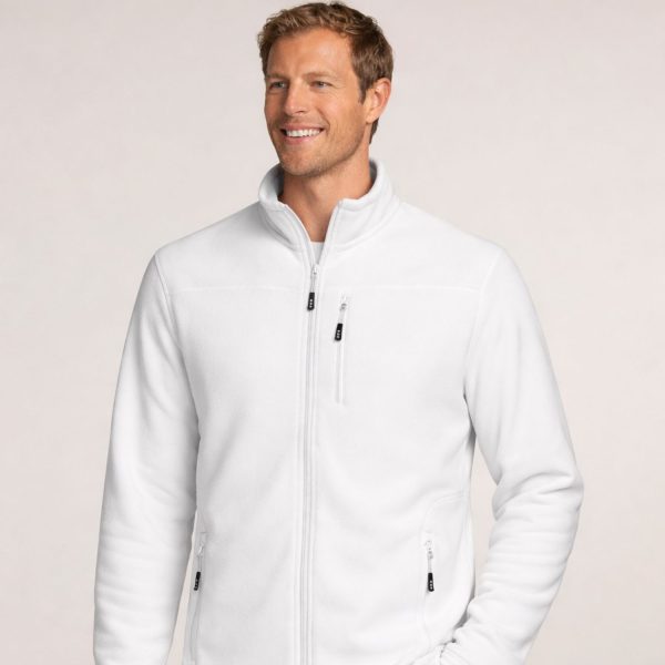 Vyriškas fliso džemperis Amber Baltos spalvos.