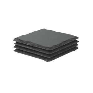 Padėkliukų rinkinys Slate 4 juodos spalvos