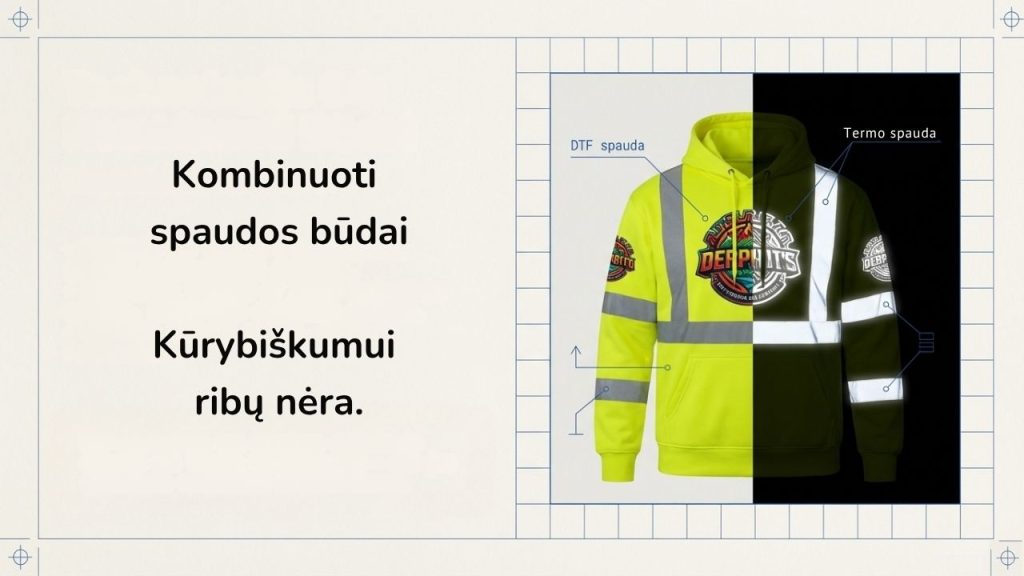 Kombinuota spauda ant tekstilės