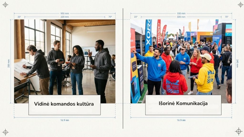 Džemperiai verslui komandos kultūra ir išorinė komunikacija