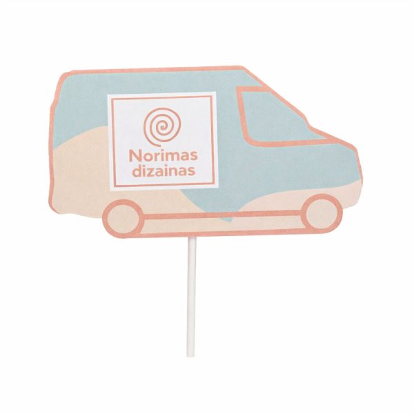 Reklaminiai Vaisiniai ledinukai ant pagaliuko Van su logotipo spauda