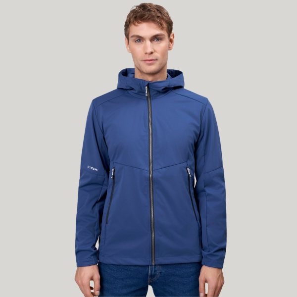 Lengva vyriška striukė Soft shell royal mėlynos spalvos.