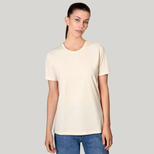 Moteriški marškinėliai Organic natūralios spalvos.