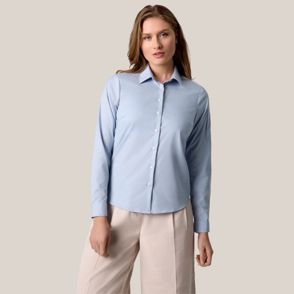 Moteriški marškiniai Seven seas žydros spalvos.