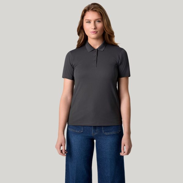 Moteriški sportiniai polo marškinėliai Geyser active tamsiai pilkos spalvos.