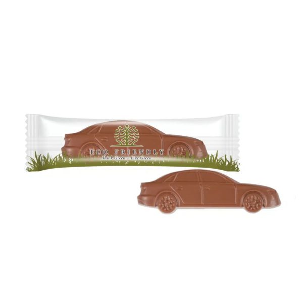 Reklaminiai šokoladukai Mini car su įmonės logotipu