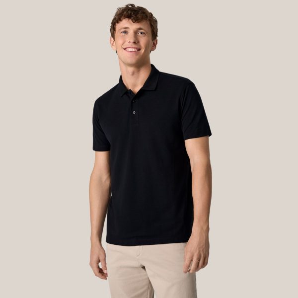 Vyriški polo marškinėliai Ease juodos spalvos.