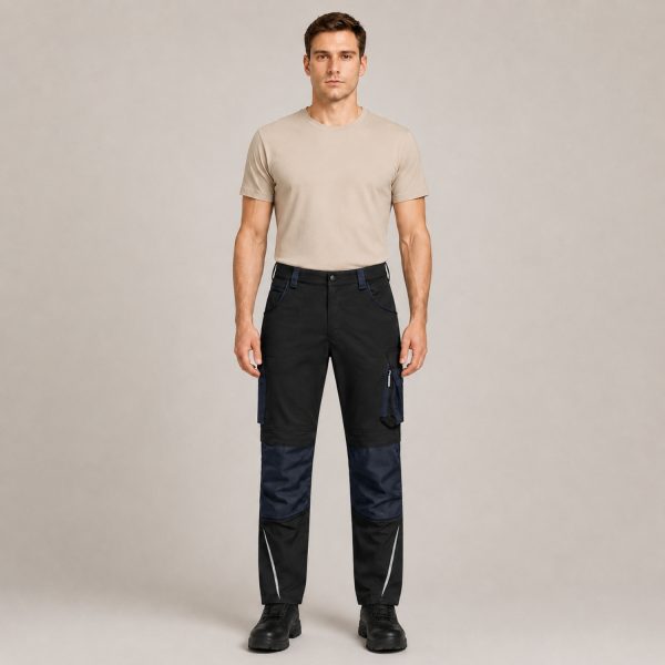 Darbinės kelnės Workwear pants JN1832 juodos ir tamsiai pilkos spalvos.