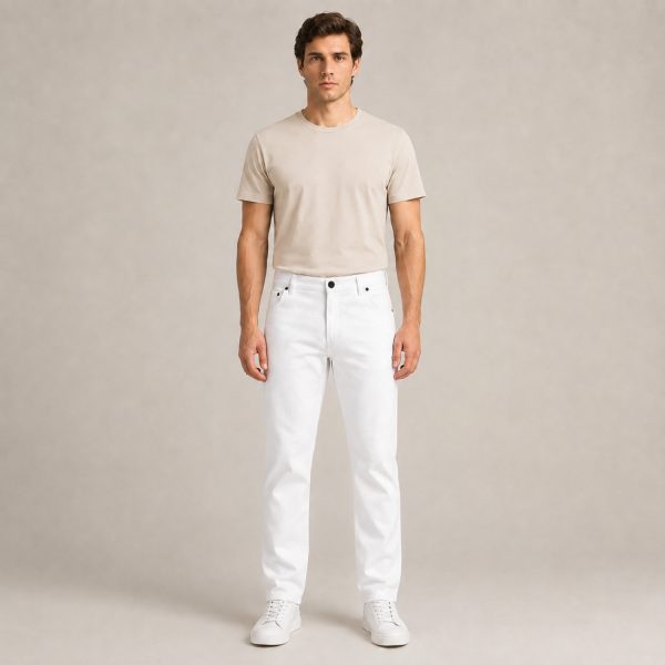 Vyriškos kelnės Stretch pants JN3002 Baltos spalvos