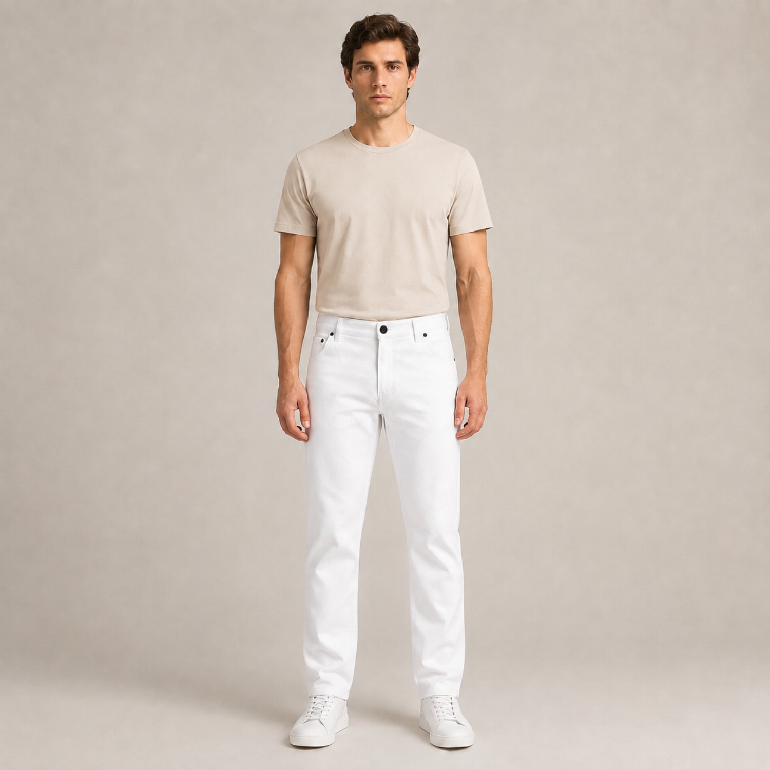 Vyriškos kelnės Stretch pants JN3002 Baltos spalvos